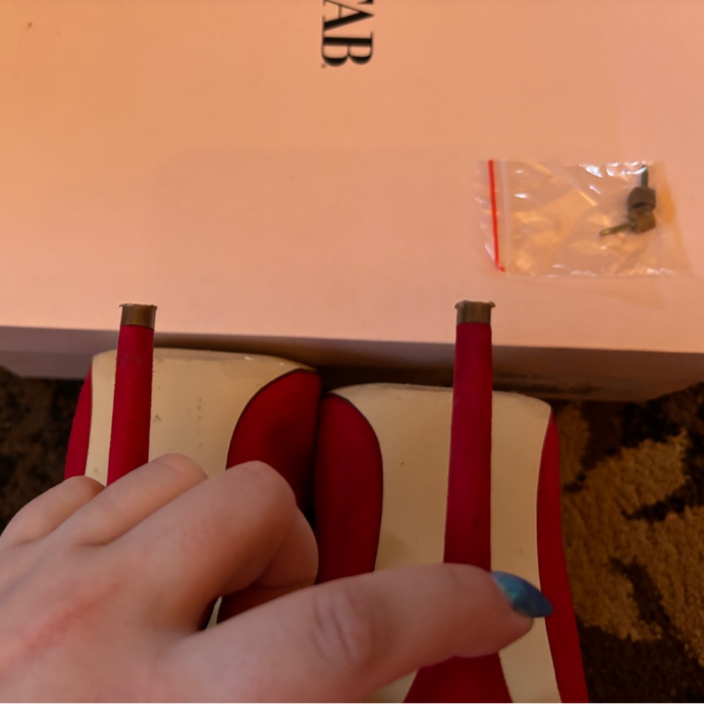 Red Ankle Booties - Picture 3 of 3